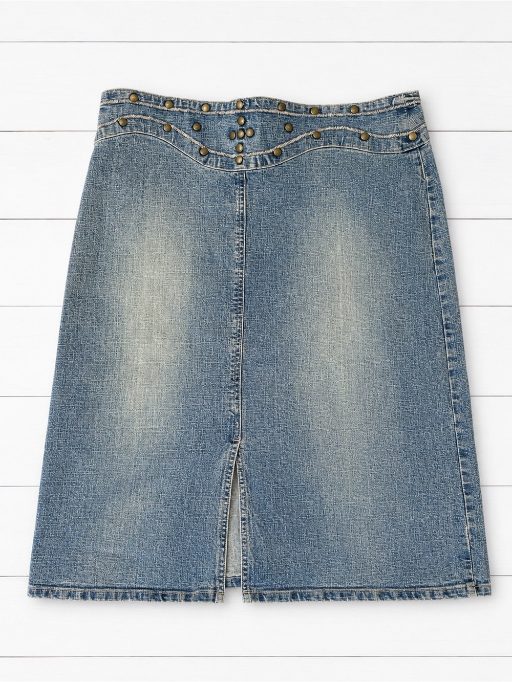 Vintage Request Studded Denim Skirt | Y2K | Western Wear | Size 11 - Picture 3 of 5